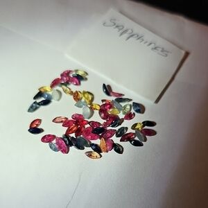 Multicolor Sapphire Gemstone lot various sizes
